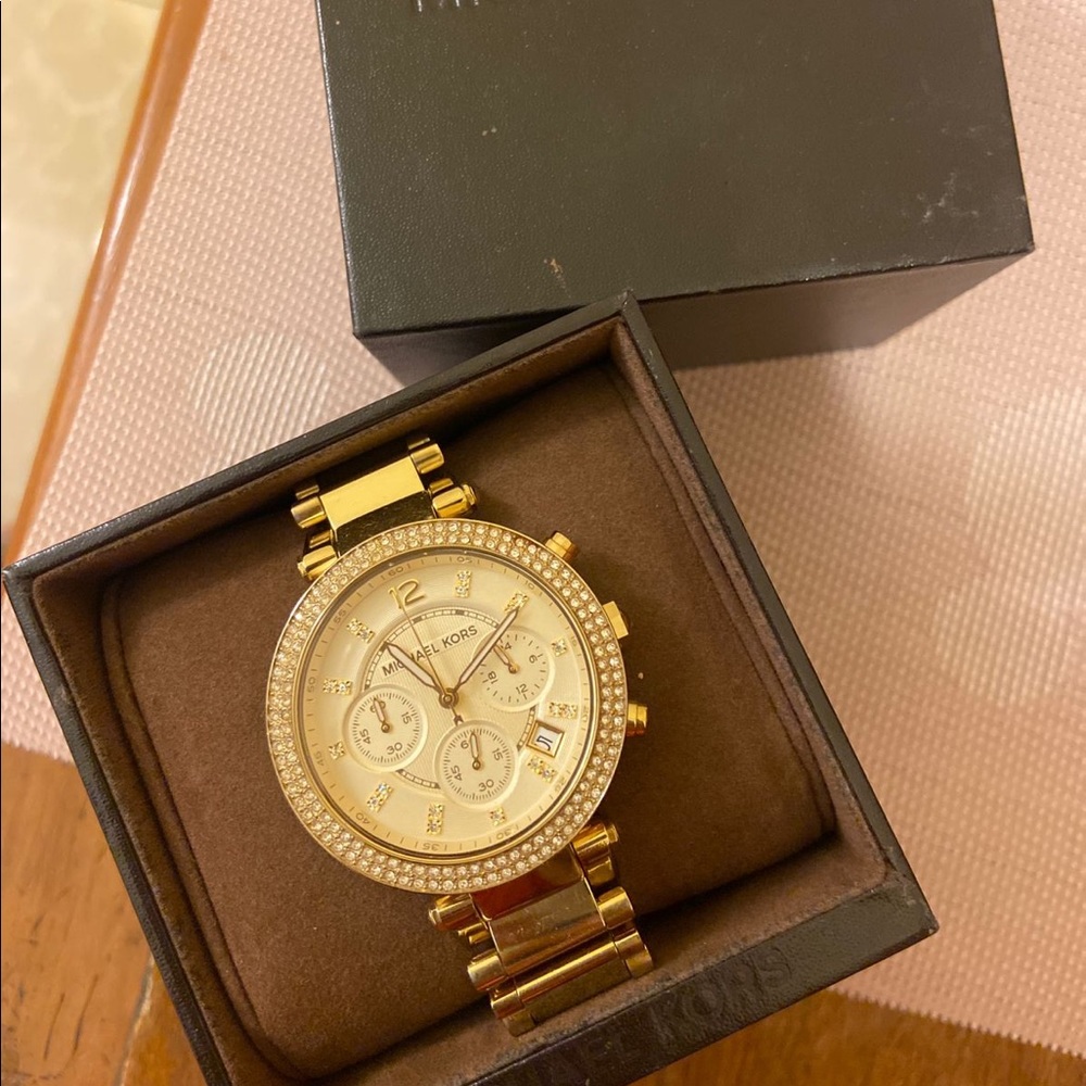 MK gold watch
